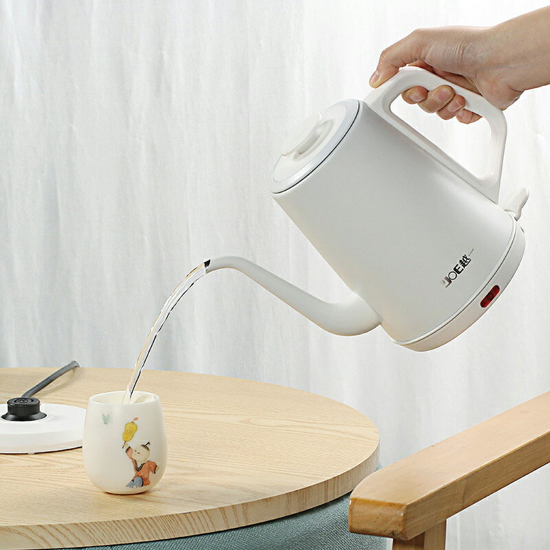 北歐風格電熱水壺自動斷電家用長嘴燒水壺小型不銹鋼水壺功夫泡茶