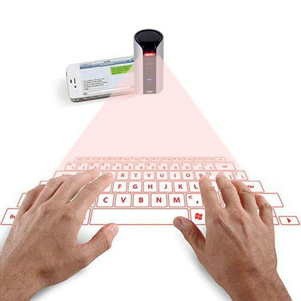 投影打字鍵盤 全息紅外線全新投影虛擬鍵盤鐳射便攜激光投射款打字創意流行 印象部落