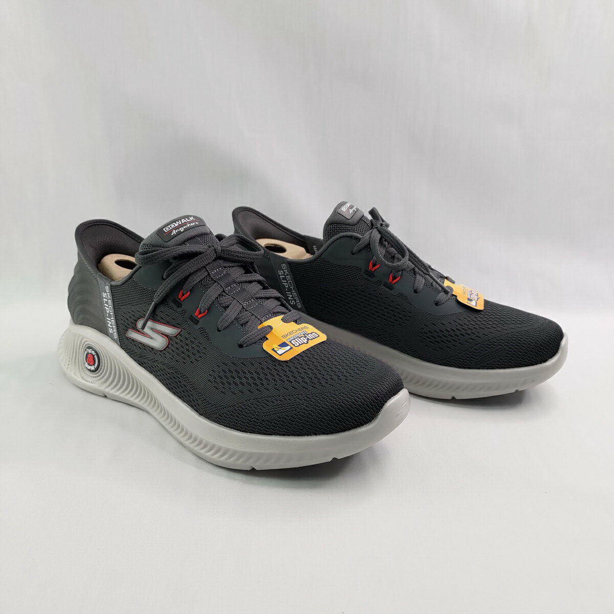 Skechers 216314CCRD 男 健走鞋 GO WALK Anywhere 碳黑灰【iSport愛運動】