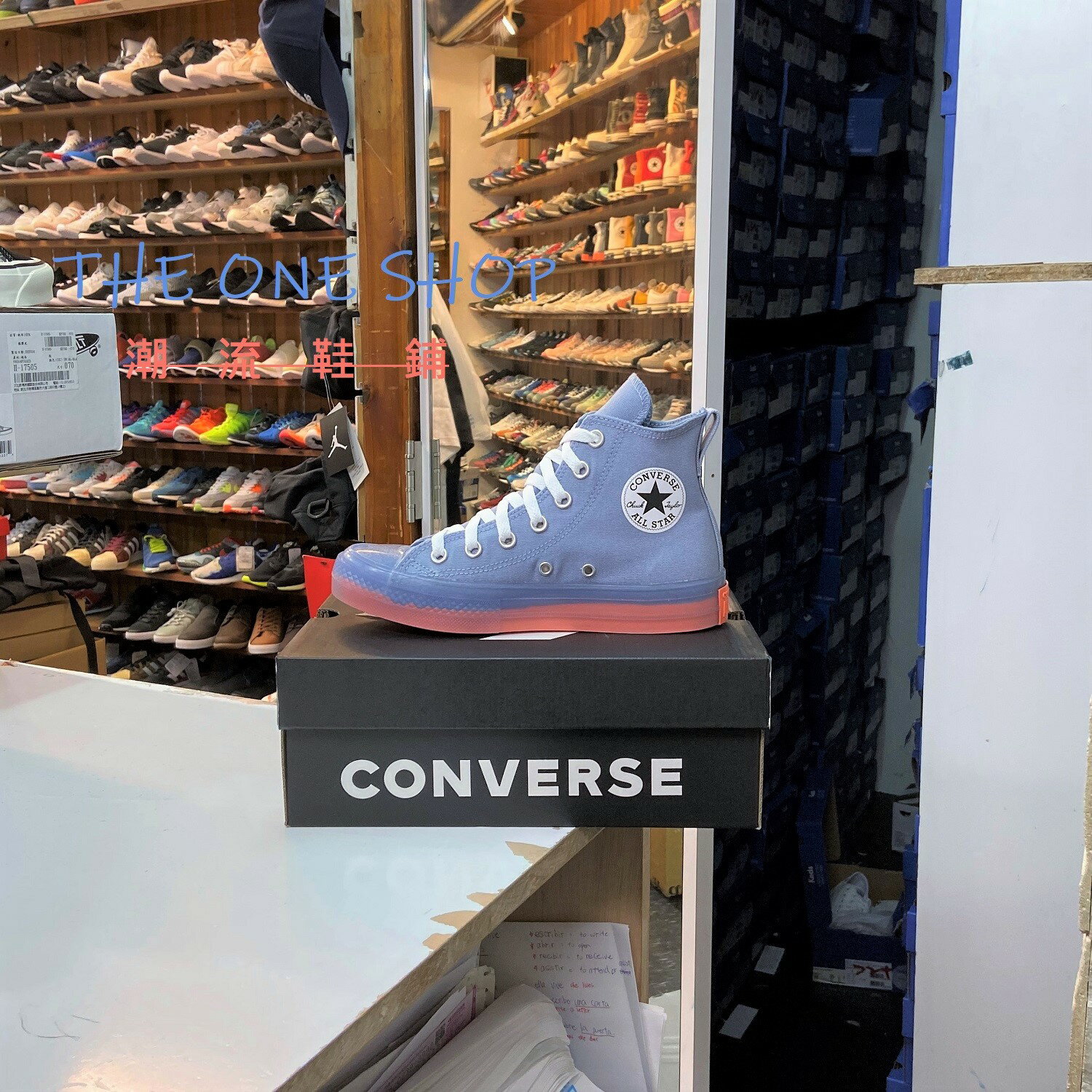 Converse Chuck Taylor CX 透明 果凍底 藍色 舒適 鞋墊 彈性帆布 高筒 帆布鞋 167808C