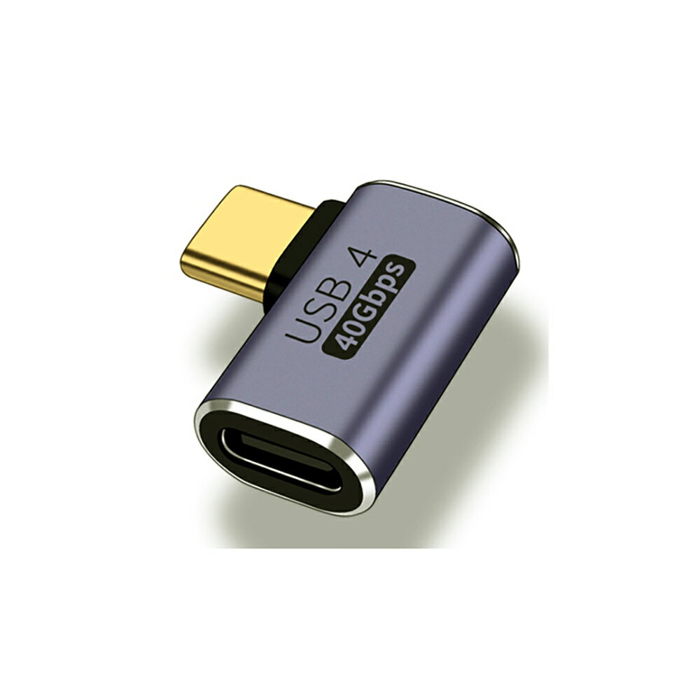 USB4 Type-C 40Gbps 多功能轉接頭- Type-C C公轉C母-側彎頭SR3071