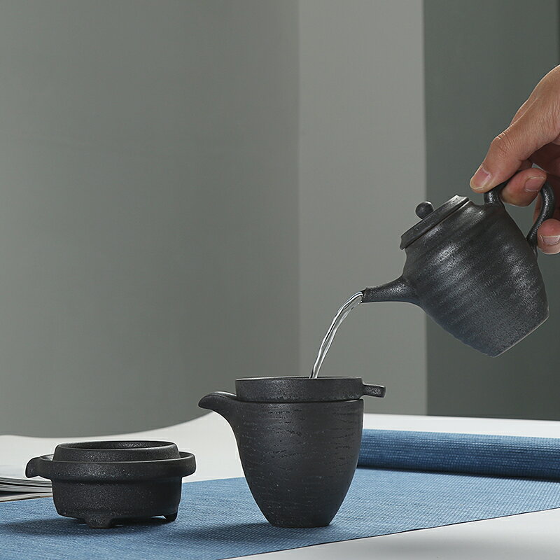恬靜生活 銀斑石墨茶漏茶濾 窯變手工粗陶茶漏功夫茶具茶水過濾器