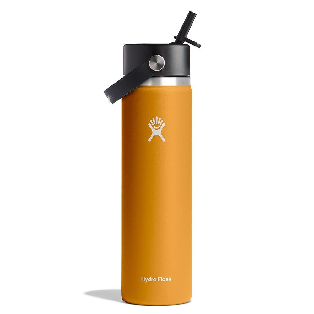 Hydro Flask 寬口吸管真空保溫鋼瓶 24OZ 不鏽鋼 HFW24BFS- 送水瓶刷【iSport愛運動】