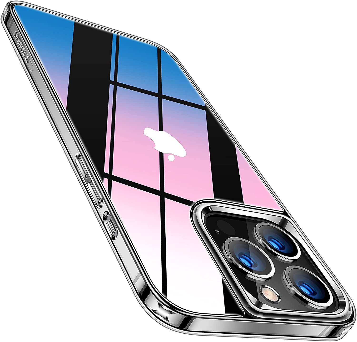 【日本代購】TORRAS 手機殼 X-SHOCK防震墊 9H硬度 iPhone 13 Pro 全透明