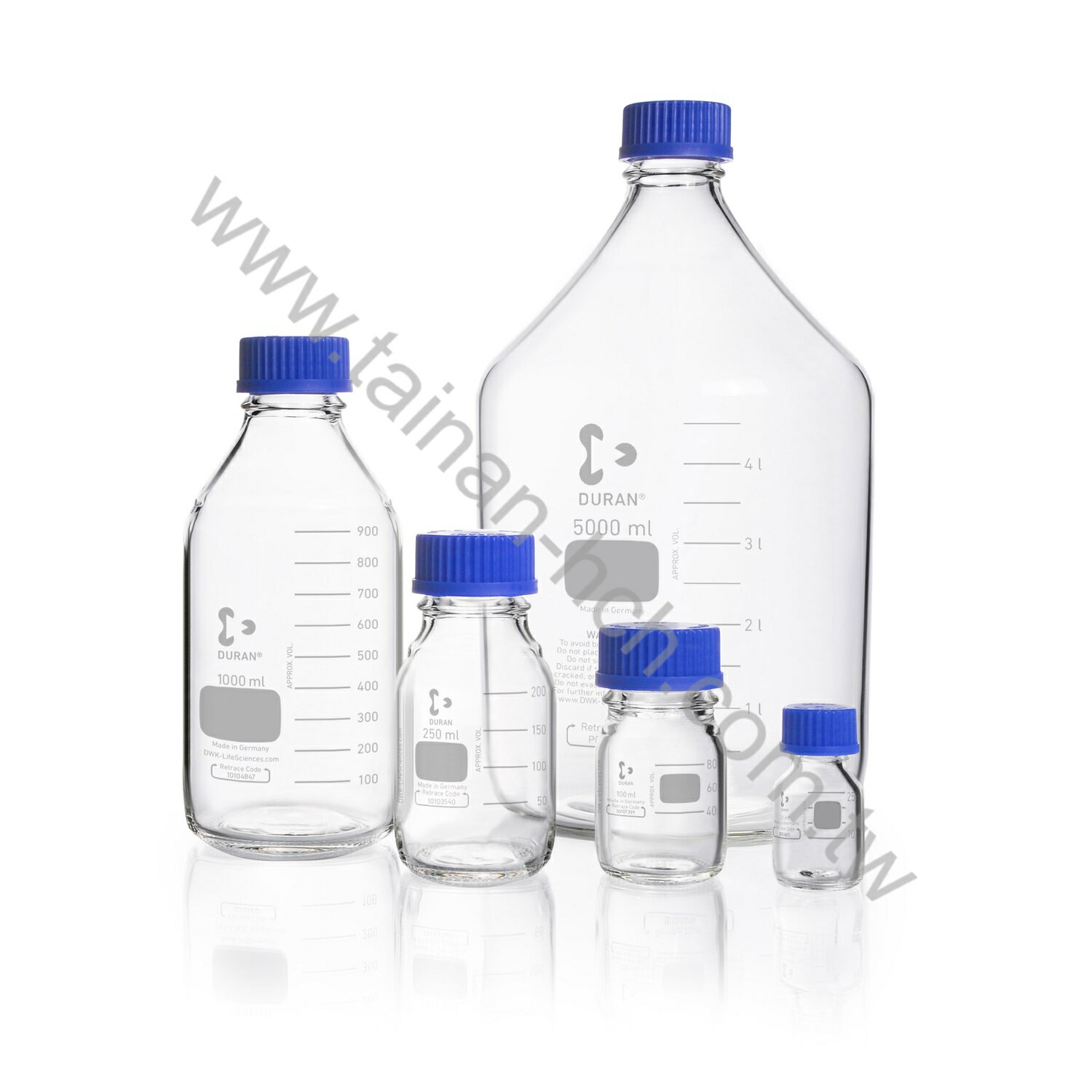 德製血清瓶 DURAN®窄口實驗室瓶(透明)GL32 50ml GL45 100ml/250ml/500ml/1L