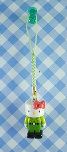 【震撼精品百貨】Hello Kitty 凱蒂貓 樂高手機吊飾-綠裝 震撼日式精品百貨