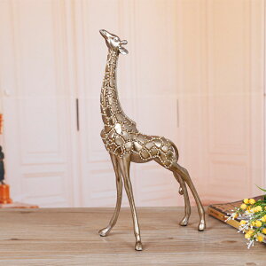 麗盛歐式客廳家居裝飾品長頸鹿桌面擺件喬遷工藝品開業結婚禮品