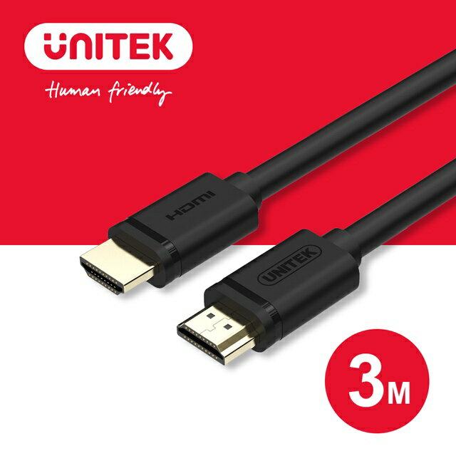 【樂天限定_滿499免運】UNITEK 2.0版 HDMI高畫質數位傳輸線 3M(Y-C139M)