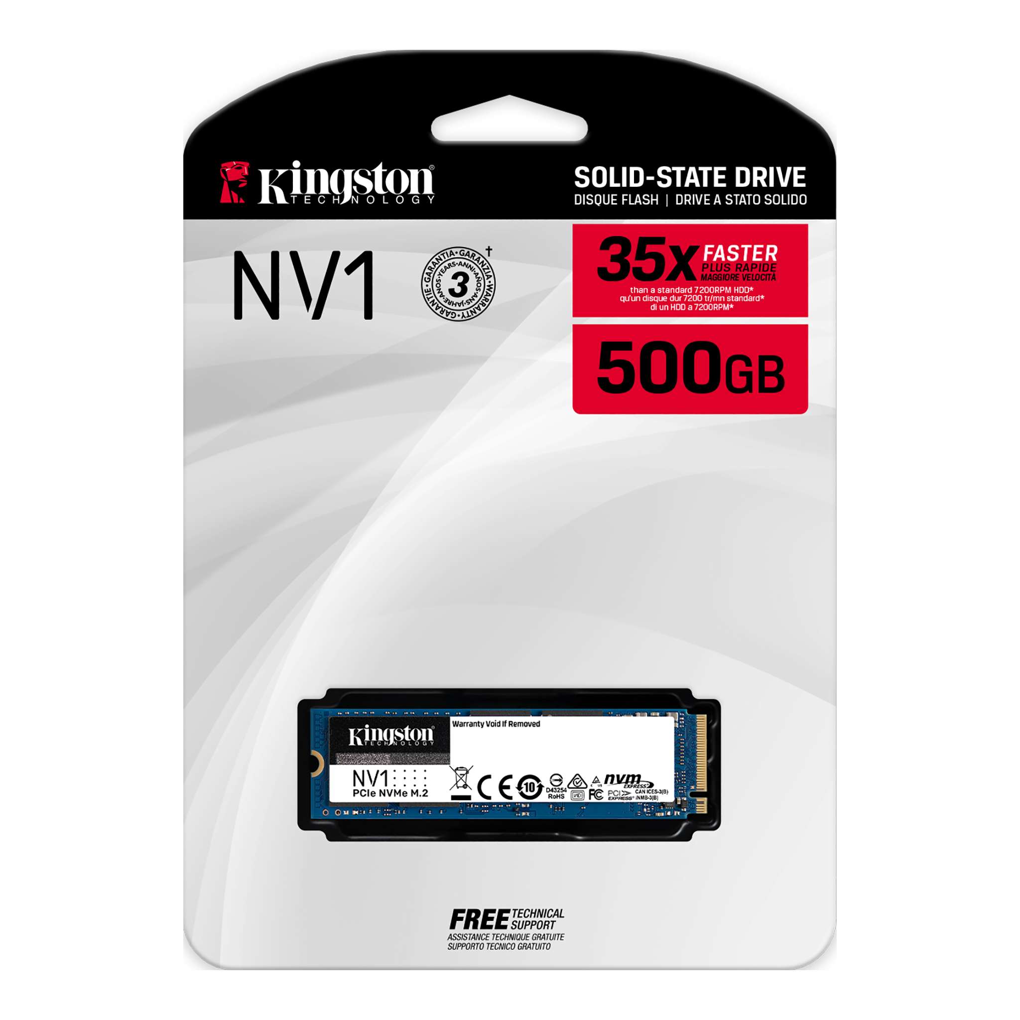 超取免運】【金士頓Kingston 公司貨】 NV1 500G 1TB NVMe PCIe SSD固態