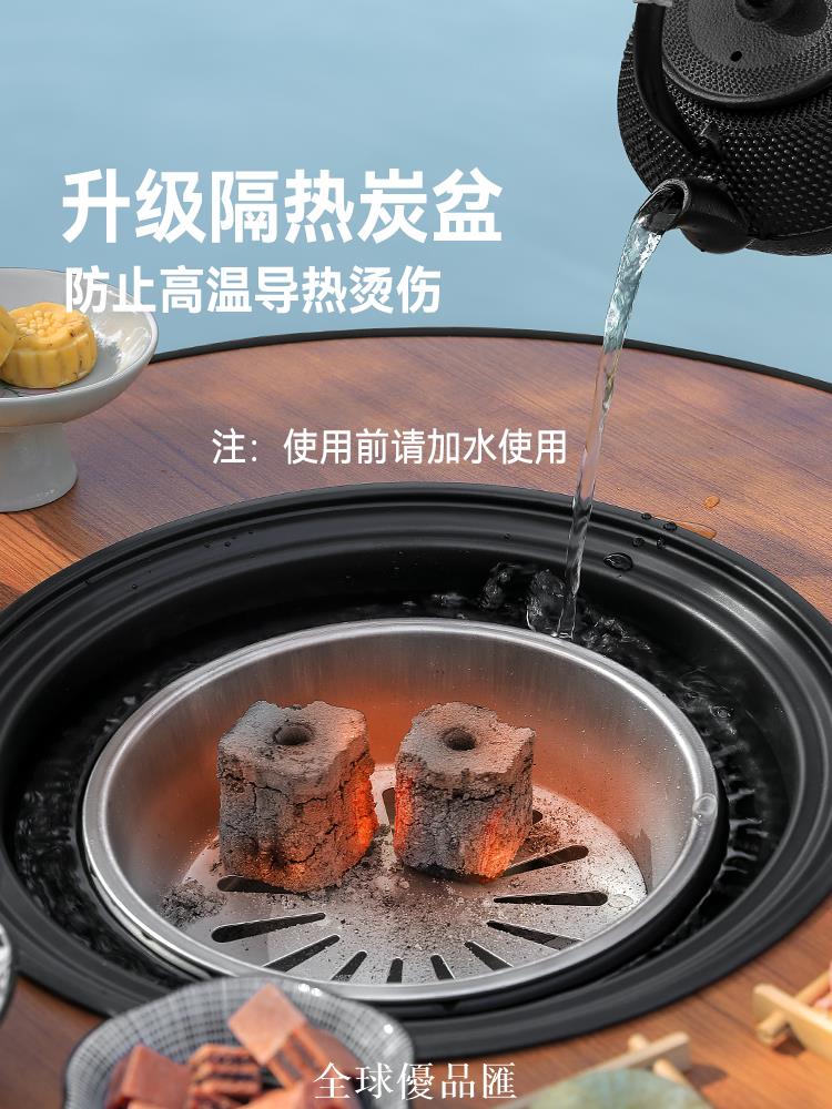 【全球優品匯】原始人圍爐煮茶桌烤火爐套裝炭室內燒烤爐家用燒烤架戶外器具全套