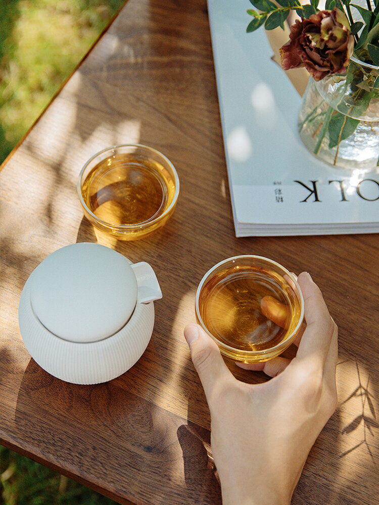 日式便攜式功夫茶具旅行套裝耐高溫家用玻璃泡茶器辦公室水具套裝
