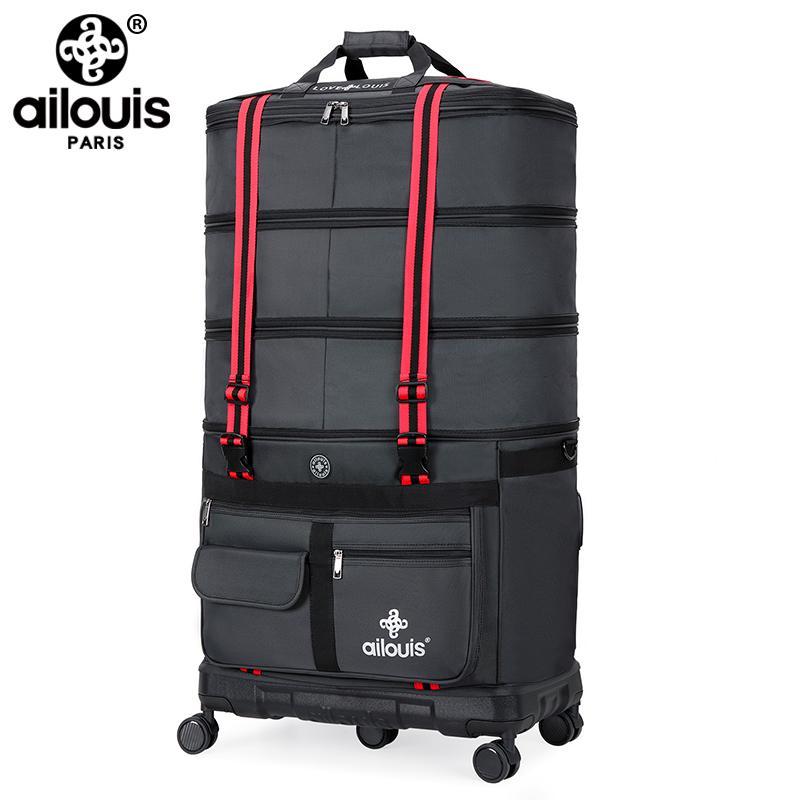 登機箱 行李箱 法國Ailouis 158航空托運包 超大容量PC底殼旅行袋出國搬家移民包