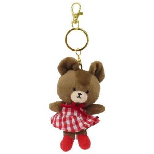 【震撼精品百貨】上學熊The bears school~日本小熊學校 絨毛玩偶吊飾 鑰匙圈-紅格*20102