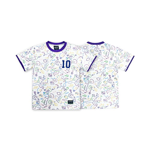 DZP-XII塗鴉線條短T-白 1