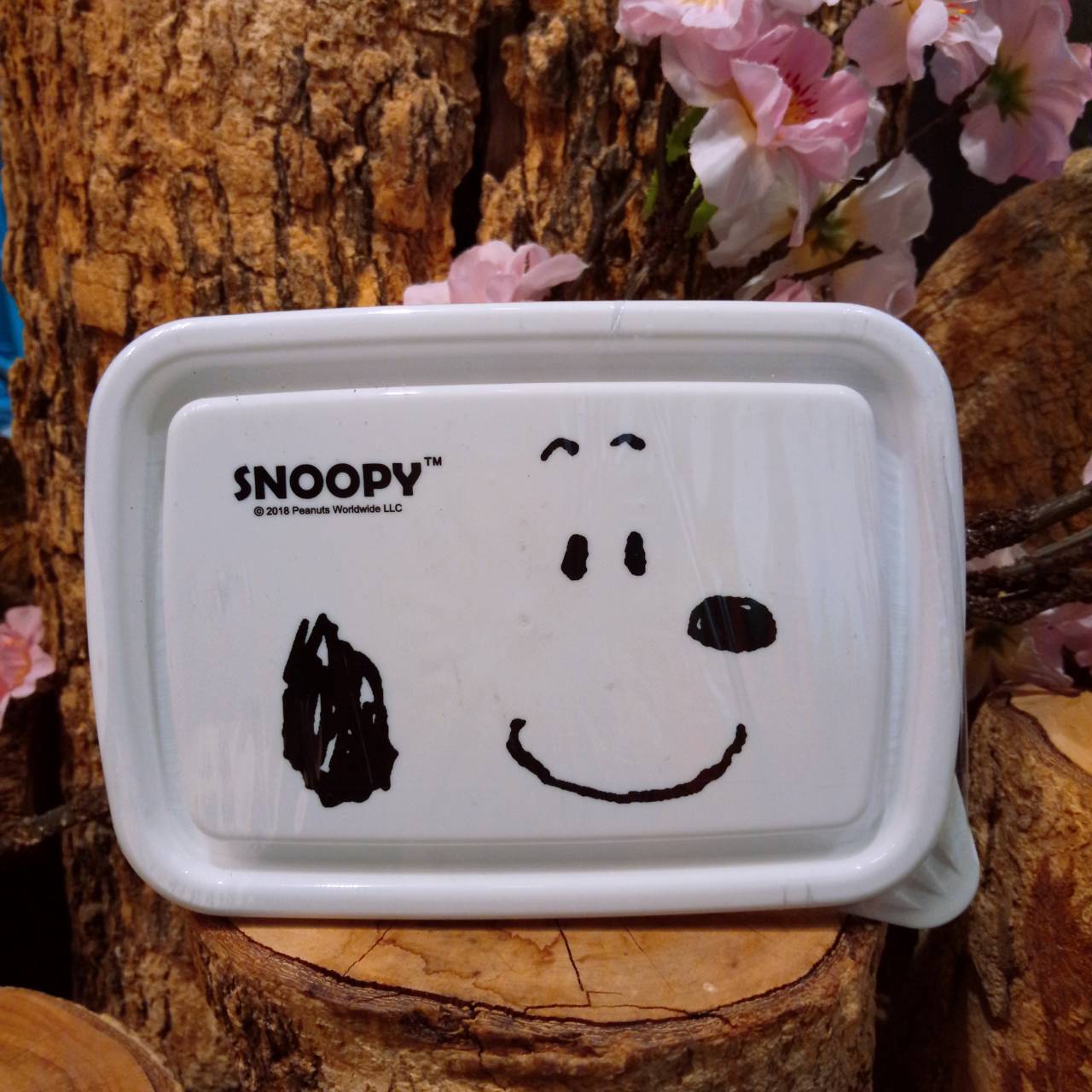 真愛日本 史努比 SNOOPY 史奴比 450ML 收納盒 保鮮盒 塑膠製 食器18052900004 塑膠保鮮盒-SN大臉白