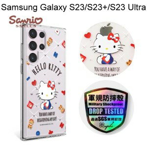 【apbs】三麗鷗輕薄軍規防摔水晶彩鑽手機殼 [小熊凱蒂] Samsung Galaxy S23/S23+/S23 Ultra