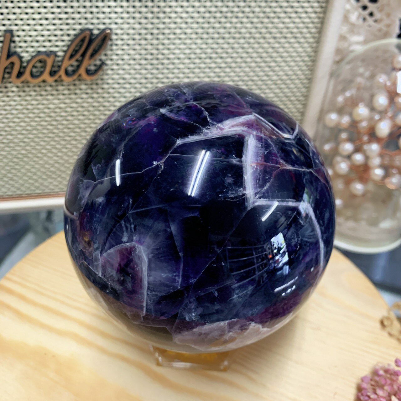 Sweet Heart 田芯精品❤️天然 大能量 虎牙紫水晶球🔮直徑9.5cm 正財 開智慧 貴人必備 NO.295 4
