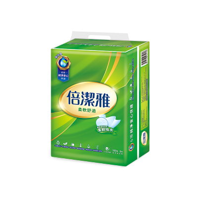 倍潔雅 超質感抽取式衛生紙 (100抽/6包/串)【杏一】