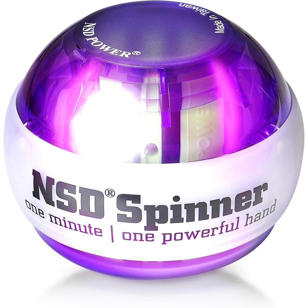 【日本代購】NSD Spinner 自動啟動動力球｜LED 多燈計數器（3色變化）｜握力＆腕力訓練器｜手腕｜前臂肌肉鍛鍊｜專業肌力訓練用品