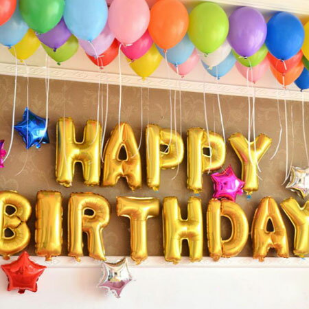 生日派對布置裝飾鋁箔氣球 Happy Birthday字母(1組/無充氣) 鋁膜氣球 氣球 布置 派對 裝飾 生日趴 慶生Party【B062533】