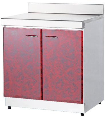 不銹鋼平台(雙門)W80xD56xH89cm