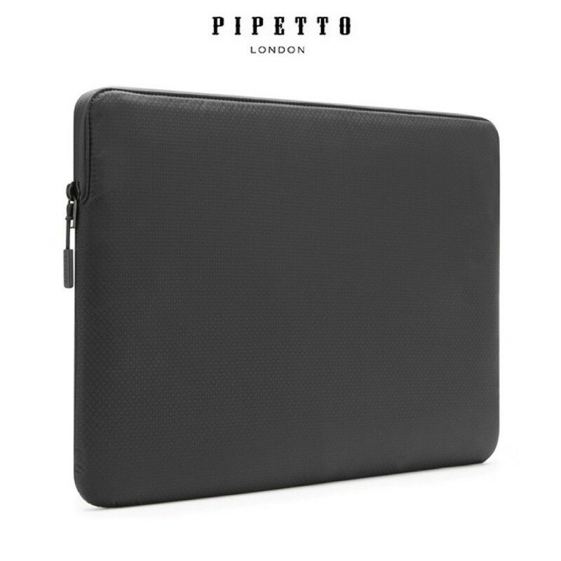 強強滾p-PIPETTO MacBook 16/15吋 Ultra Lite Sleeve 鑽石紋防撕裂布電腦包-黑色
