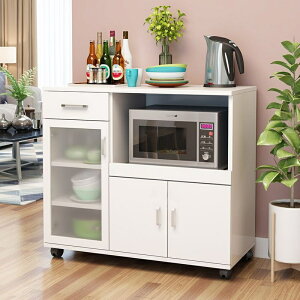 【精選家具】簡約現代 餐邊櫃 微波爐 櫃子 碗櫃 烤箱 儲物櫃 家用 茶水 客廳 廚房 置物櫥