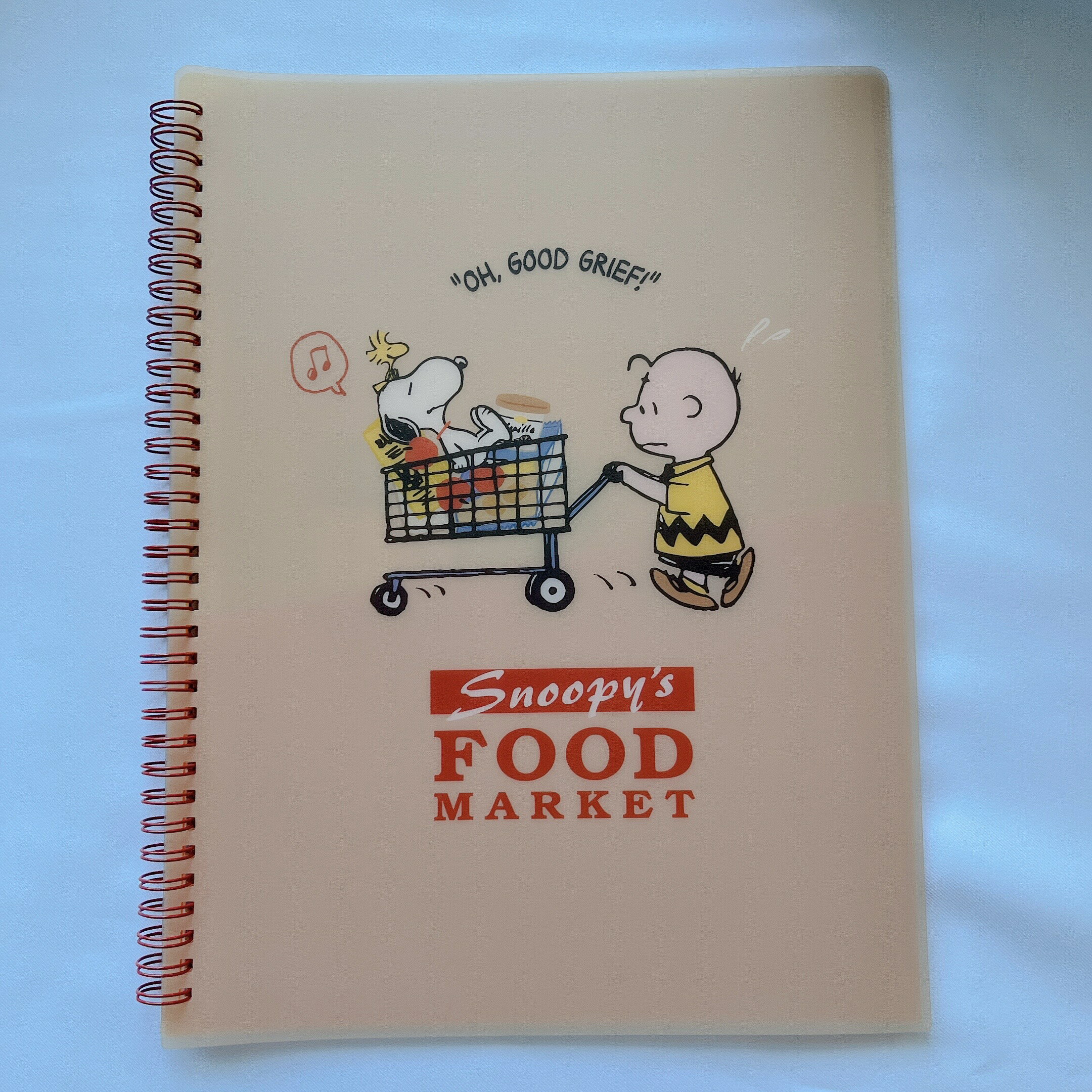 日本進口 史奴比 線圈文件袋夾 -SNOOPY'S FOOD MARKET