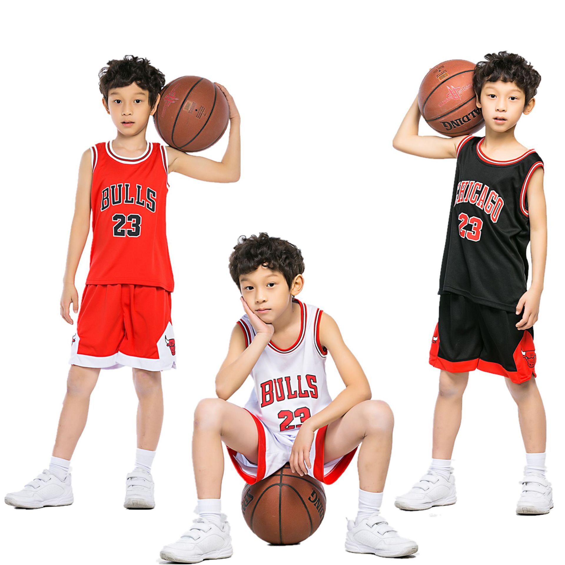籃球服套裝公牛隊喬丹成人兒童運動訓練比賽服男童小學生服飾