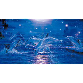 P2 - HM2000-018 海豚系列-月光海豚夜光拼圖2000片