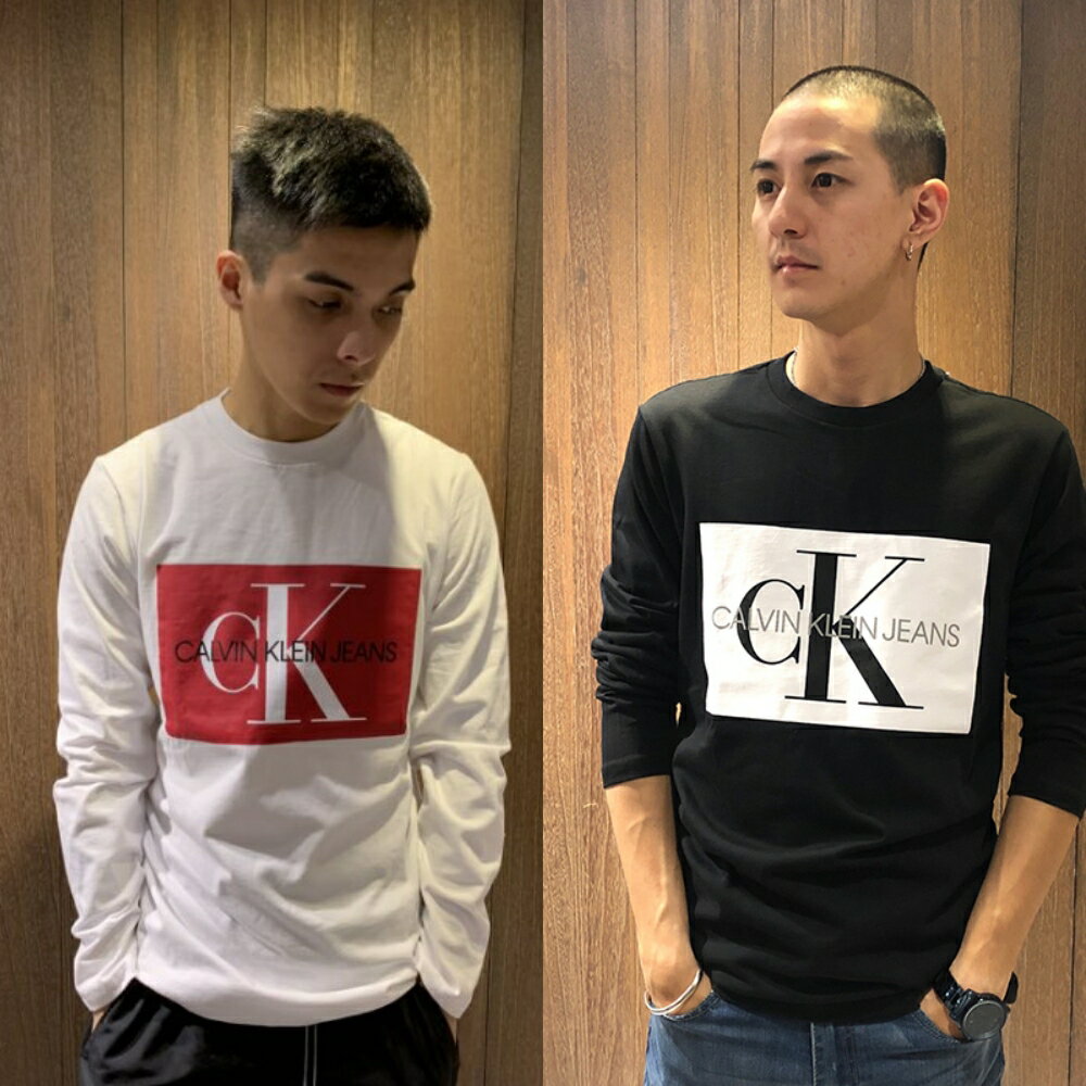 美國百分百【全新真品】 Calvin Klein 薄款 大學T CK 長袖 T恤 T-shirt logo AV74