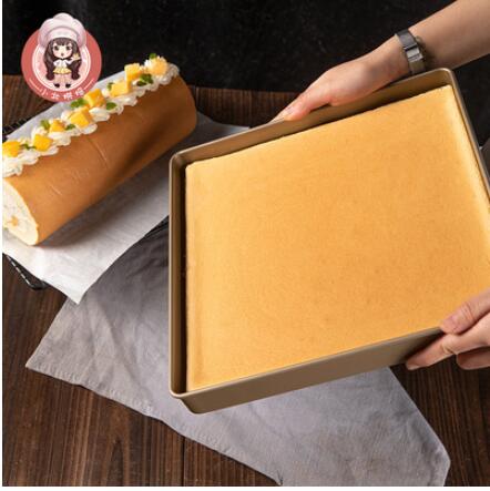 蛋糕卷模具正方形烤盤28×28烤箱用烘焙工具曲奇雪花酥模具家用 全館免運