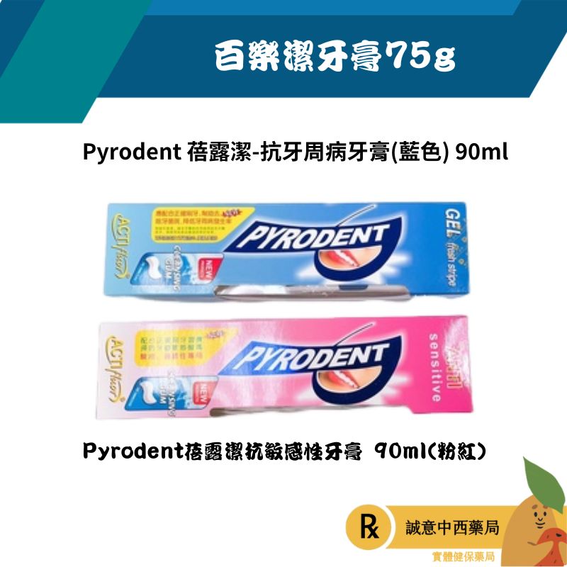 【誠意中西藥局】Pyrodent 蓓露潔牙膏 90ml (附牙刷)