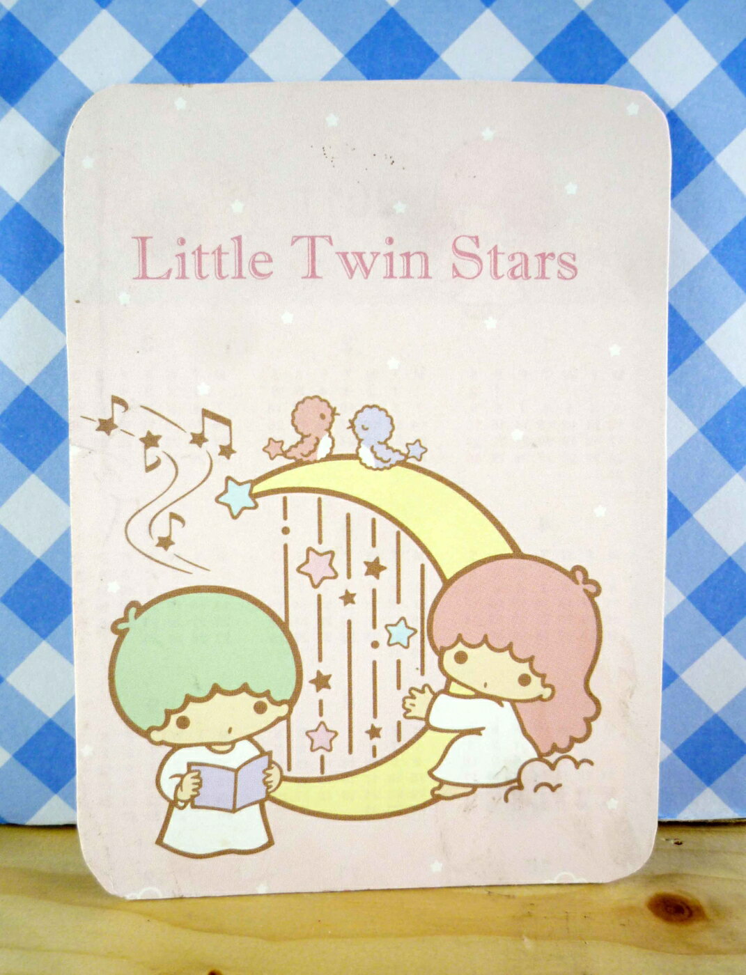 【震撼精品百貨】Little Twin Stars KiKi&LaLa 雙子星小天使 小卡片-粉彈琴 震撼日式精品百貨