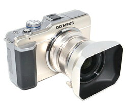 又敗家@JJC副廠Olympus遮光罩LH-48遮光罩(銀色,金屬製,可反裝,相容Olympous原廠遮光罩LH-48太陽罩)LH48遮光罩適MZD M.Zuiko Digital 12mm F2.0 F/2.0 1:2.0 Micro M.ZD遮陽罩遮罩lens hood