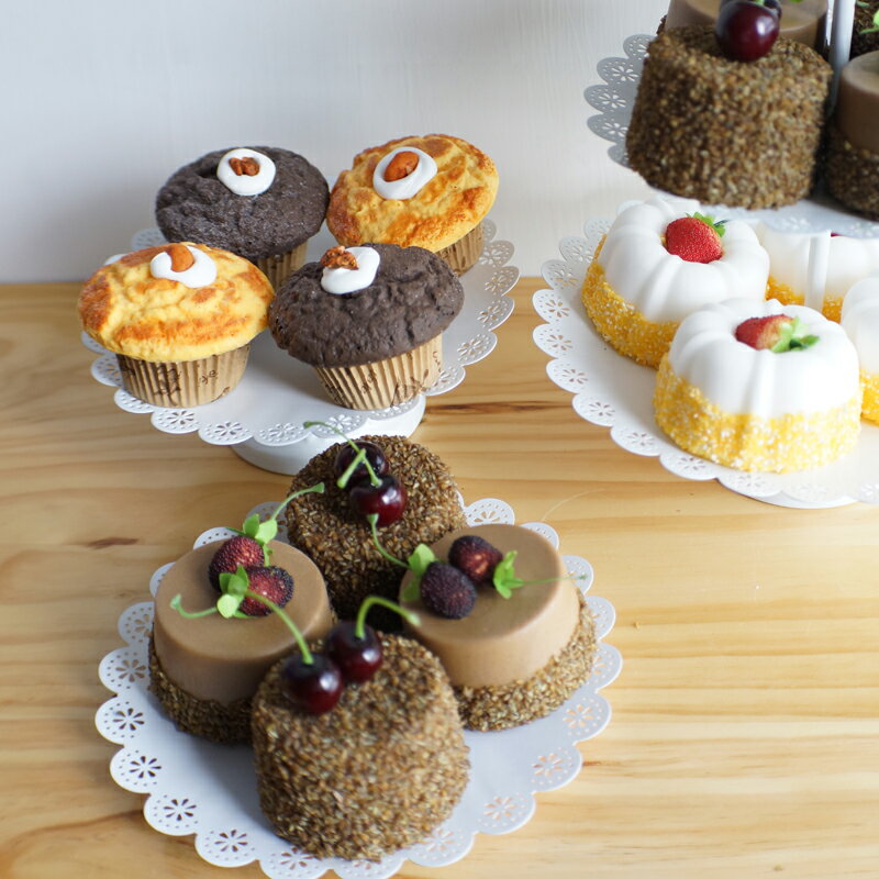 2個套裝 Lmdec仿真水果小蛋糕 高仿食物模型假點心面包展臺裝飾品