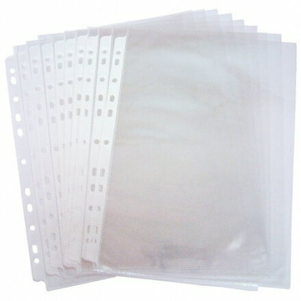 新德牌 11孔 萬用袋 白邊內頁 透明資料袋 (A4) (100入) (厚度0.04mm) (特價包) 3