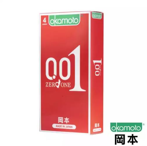 【OKAMOTO 岡本】001至尊勁薄 衛生套 4入裝  保險套 衛生套 condom
