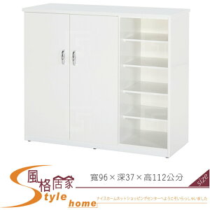 《風格居家Style》(塑鋼材質)3.1尺開門右開放鞋櫃-白色 090-11-LX