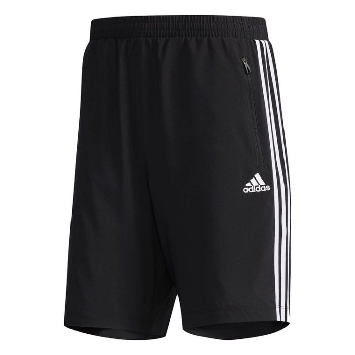 ★現貨在庫★ ADIDAS CM Short 3S 男裝 短褲 慢跑 休閒 三條線  拉鍊口袋 黑【運動世界】 DM5209