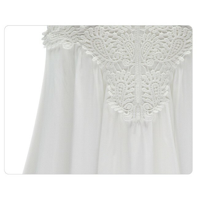 中大尺碼女裝 歐美寬鬆百搭蕾絲雪紡衫 雪紡上衣 無袖上衣 櫻桃嚴選胖MM都可以穿 3