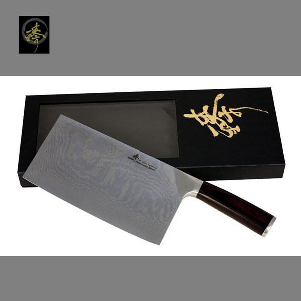 〔臻〕料理刀具 大馬士革鋼 中式菜刀 大片刀 (DLC828-4B)