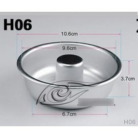 【煙囪模-固底圓形-陽極-H06】空心模 蛋糕模具 煙囪模 陽極層烘焙模具 烤箱用(外徑10.6，內徑9.6~6.7，高3.7cm)-8001001