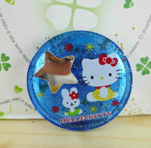 【震撼精品百貨】Hello Kitty 凱蒂貓 KITTY造型別針-圓造型-藍色 震撼日式精品百貨