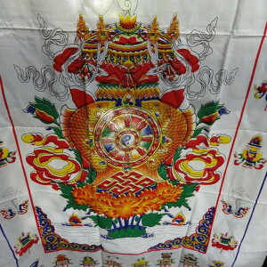 西藏式佛教 十相自在 八吉祥 八寶衛生間 臥室玄關廚 房廁所隔斷布藝風水門簾 寬89公分高180公分