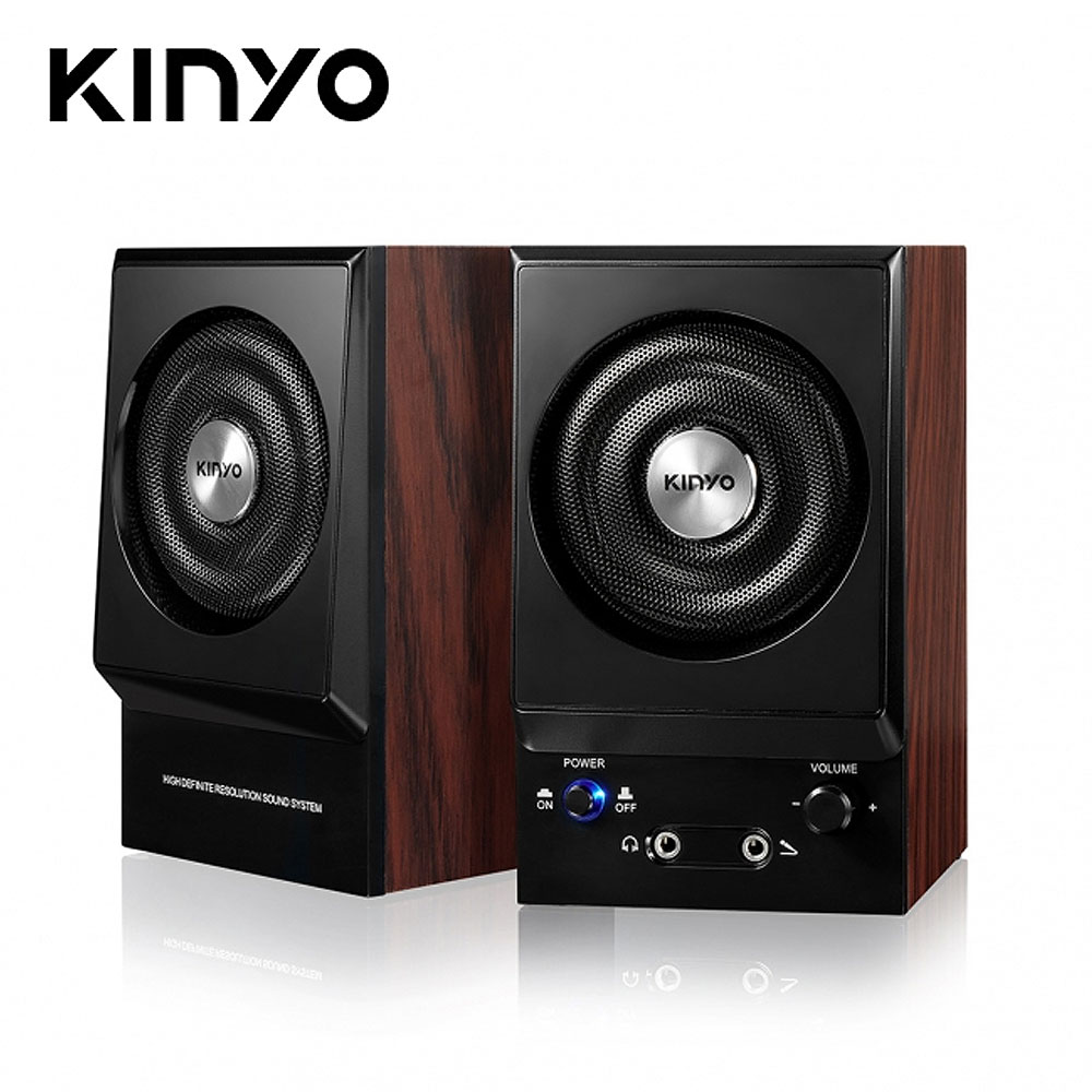 【KINYO】PS-2000 二件式木質喇叭【三井3C】