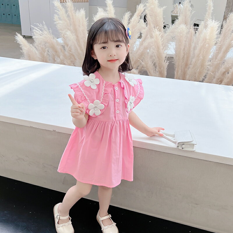 女童連衣裙夏季2022新款洋氣1歲兒童韓版小童公主裙子3女寶寶夏裝