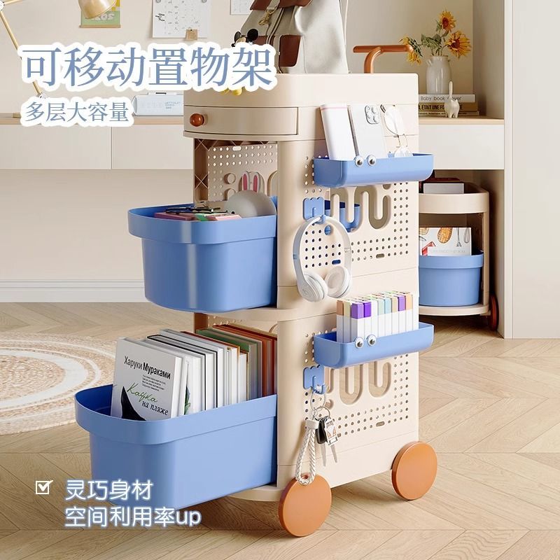免運 可開票 書包置物架多層書本收納架神器家用放書包書桌下小推車可移動書架 限時下殺 cyy0588