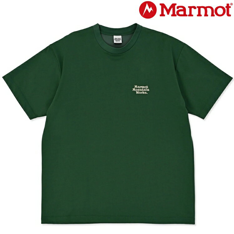 Marmot 土撥鼠 MMW Embroidery T-Shirts 男款 短袖抑菌混棉快乾T MTSS25MST064 J063 綠色