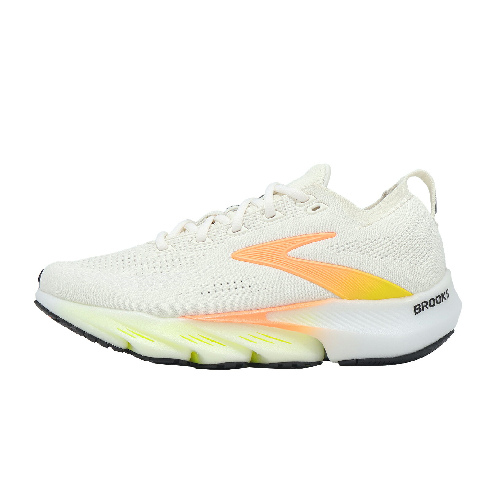 Brooks 慢跑鞋 Glycerin Flex 女鞋 白 橘 甘油靈活系列 氮氣中底 1204671B109